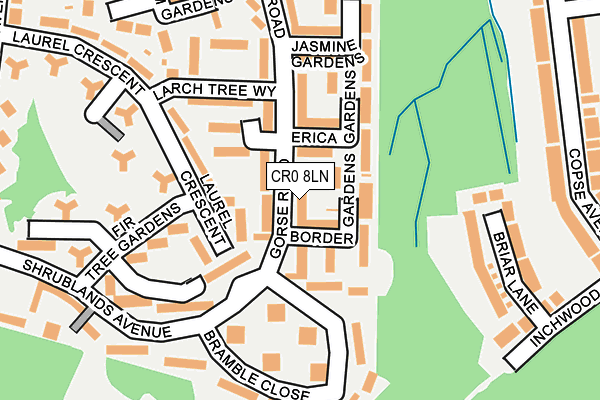 CR0 8LN map - OS OpenMap – Local (Ordnance Survey)