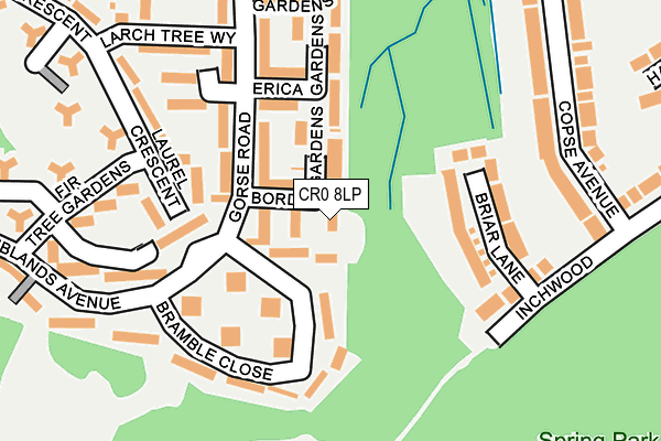CR0 8LP map - OS OpenMap – Local (Ordnance Survey)