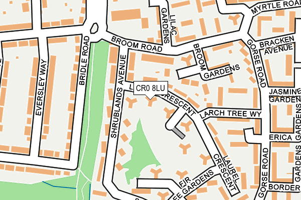 CR0 8LU map - OS OpenMap – Local (Ordnance Survey)