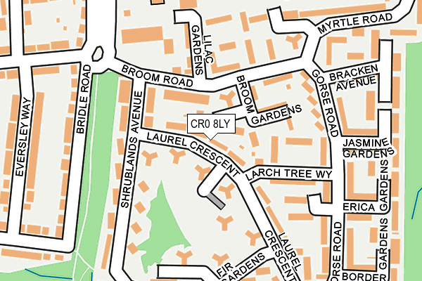 CR0 8LY map - OS OpenMap – Local (Ordnance Survey)