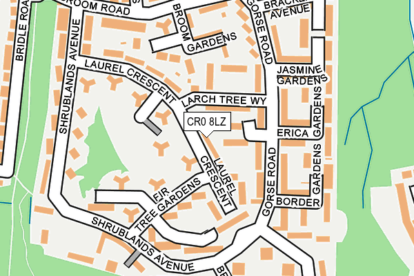 CR0 8LZ map - OS OpenMap – Local (Ordnance Survey)