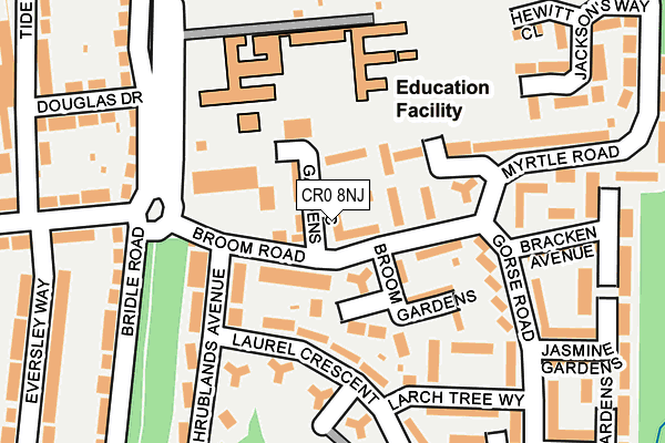 CR0 8NJ map - OS OpenMap – Local (Ordnance Survey)