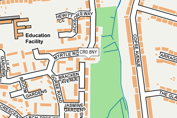 CR0 8NY map - OS OpenMap – Local (Ordnance Survey)