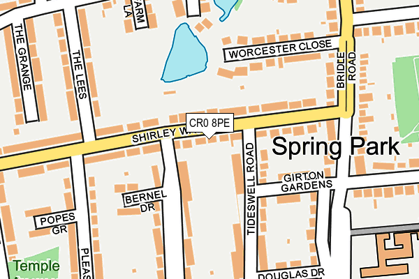 CR0 8PE map - OS OpenMap – Local (Ordnance Survey)