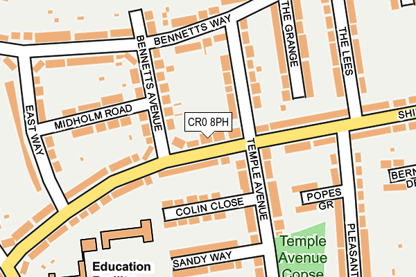 CR0 8PH map - OS OpenMap – Local (Ordnance Survey)