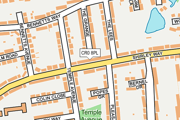 CR0 8PL map - OS OpenMap – Local (Ordnance Survey)