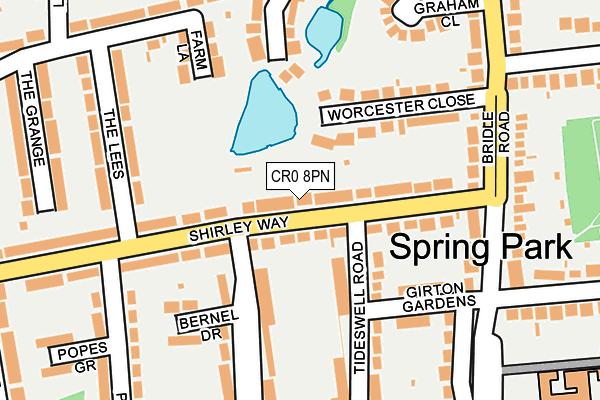 CR0 8PN map - OS OpenMap – Local (Ordnance Survey)