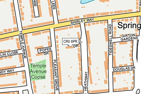 CR0 8PR map - OS OpenMap – Local (Ordnance Survey)