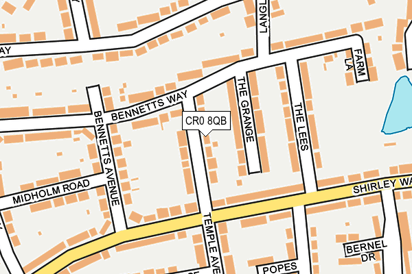 CR0 8QB map - OS OpenMap – Local (Ordnance Survey)