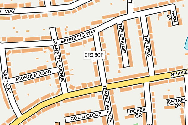 CR0 8QF map - OS OpenMap – Local (Ordnance Survey)