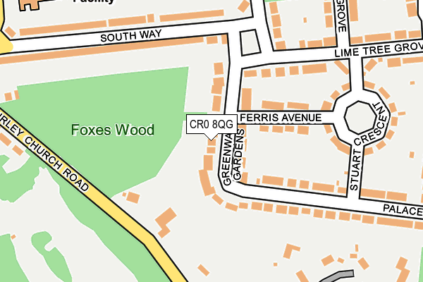 CR0 8QG map - OS OpenMap – Local (Ordnance Survey)