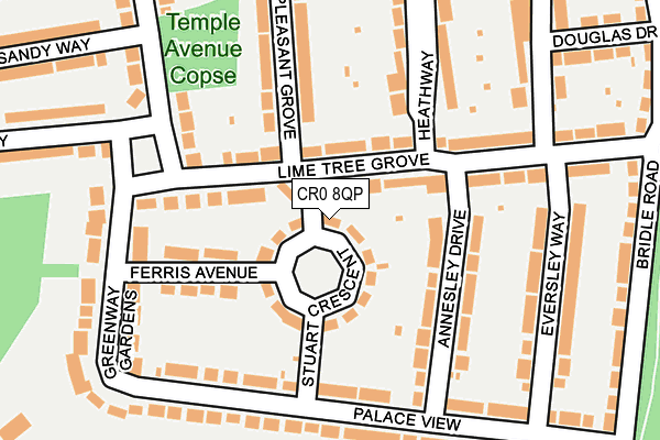 CR0 8QP map - OS OpenMap – Local (Ordnance Survey)