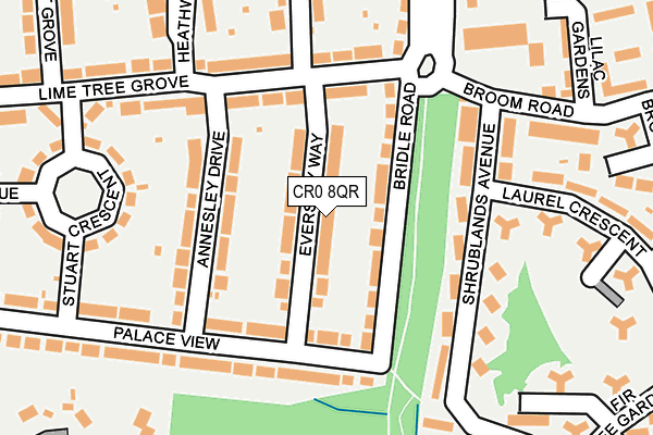 CR0 8QR map - OS OpenMap – Local (Ordnance Survey)