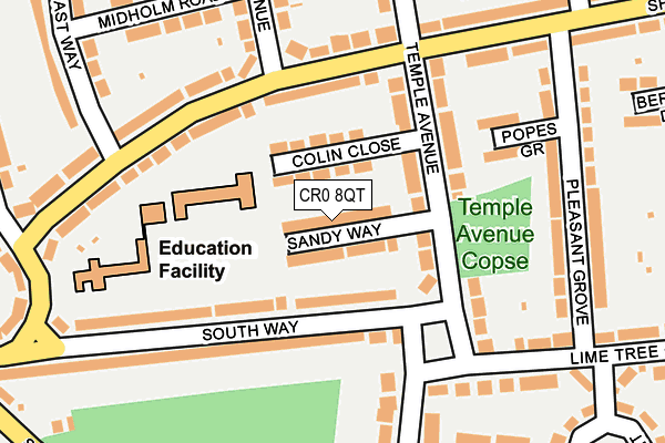 CR0 8QT map - OS OpenMap – Local (Ordnance Survey)