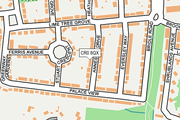 CR0 8QX map - OS OpenMap – Local (Ordnance Survey)