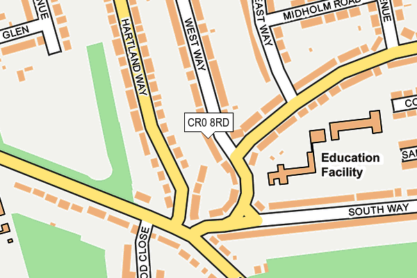 CR0 8RD map - OS OpenMap – Local (Ordnance Survey)