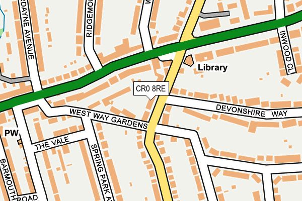 CR0 8RE map - OS OpenMap – Local (Ordnance Survey)