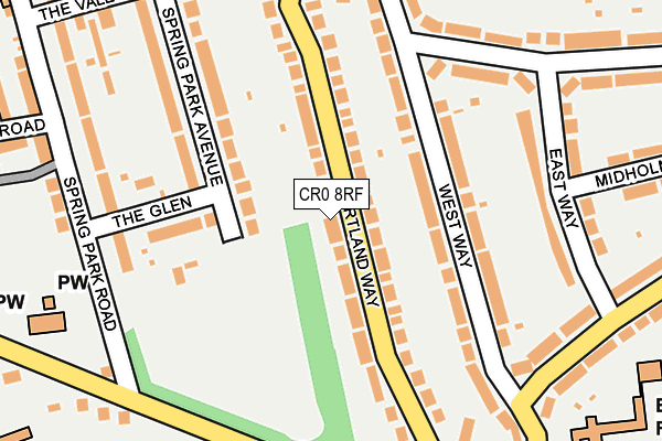 CR0 8RF map - OS OpenMap – Local (Ordnance Survey)