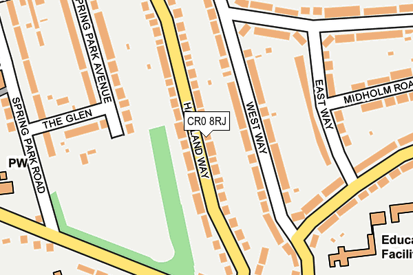 CR0 8RJ map - OS OpenMap – Local (Ordnance Survey)