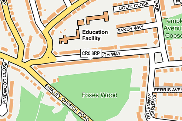 CR0 8RP map - OS OpenMap – Local (Ordnance Survey)