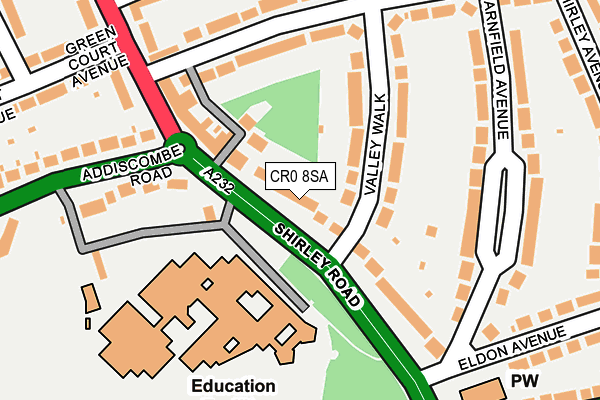 CR0 8SA map - OS OpenMap – Local (Ordnance Survey)