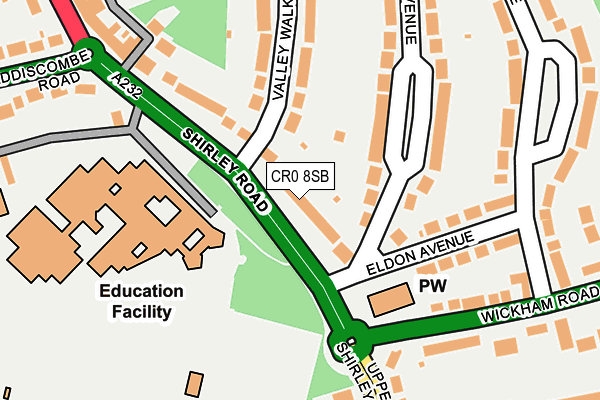 CR0 8SB map - OS OpenMap – Local (Ordnance Survey)