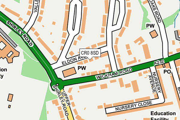 CR0 8SD map - OS OpenMap – Local (Ordnance Survey)