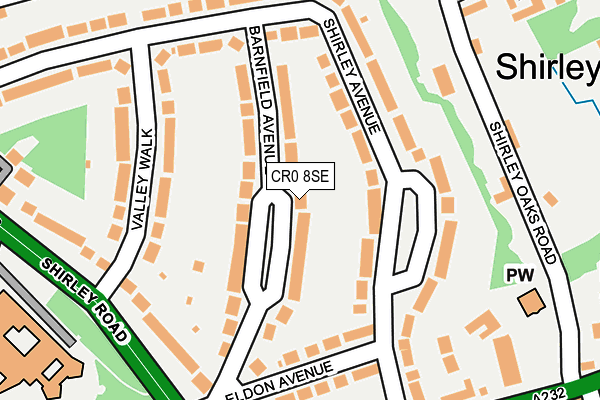 CR0 8SE map - OS OpenMap – Local (Ordnance Survey)