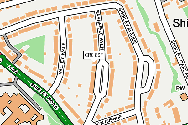 CR0 8SF map - OS OpenMap – Local (Ordnance Survey)