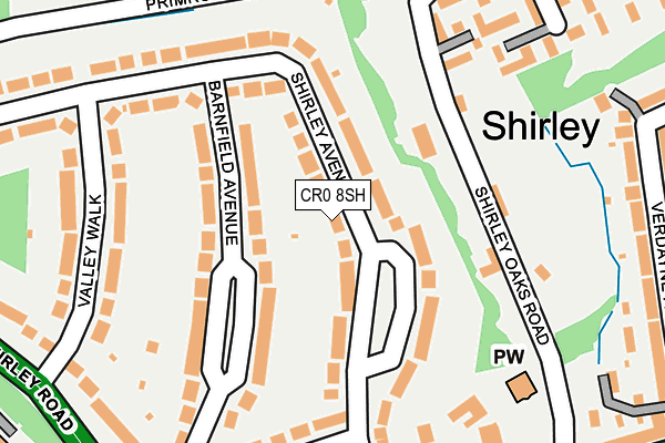 CR0 8SH map - OS OpenMap – Local (Ordnance Survey)
