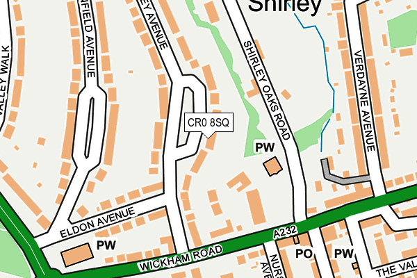 CR0 8SQ map - OS OpenMap – Local (Ordnance Survey)