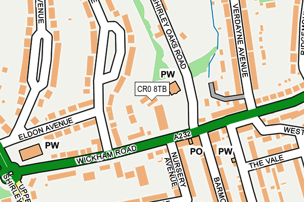 CR0 8TB map - OS OpenMap – Local (Ordnance Survey)
