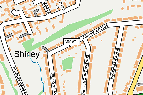 CR0 8TL map - OS OpenMap – Local (Ordnance Survey)