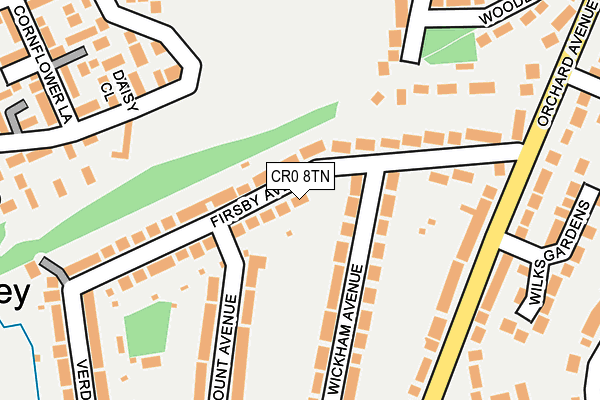 CR0 8TN map - OS OpenMap – Local (Ordnance Survey)