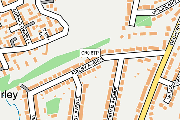 CR0 8TP map - OS OpenMap – Local (Ordnance Survey)