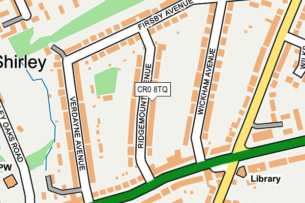 CR0 8TQ map - OS OpenMap – Local (Ordnance Survey)