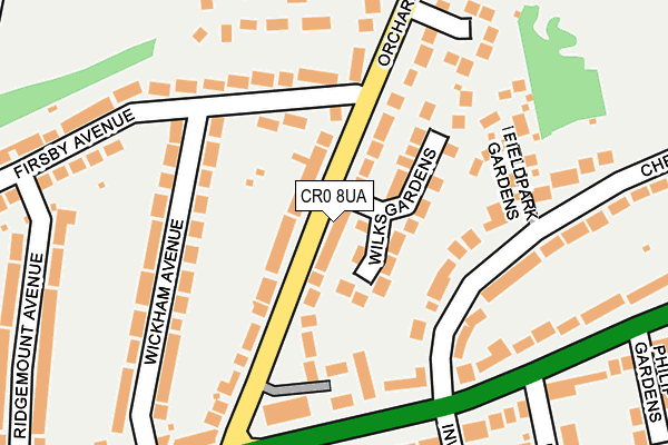 CR0 8UA map - OS OpenMap – Local (Ordnance Survey)