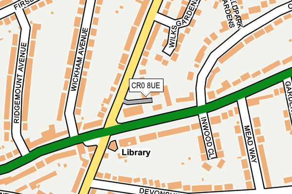 CR0 8UE map - OS OpenMap – Local (Ordnance Survey)