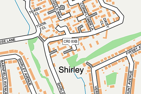 CR0 8XB map - OS OpenMap – Local (Ordnance Survey)