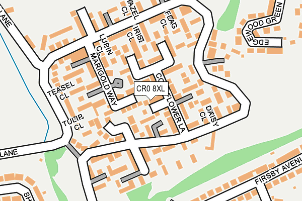 CR0 8XL map - OS OpenMap – Local (Ordnance Survey)