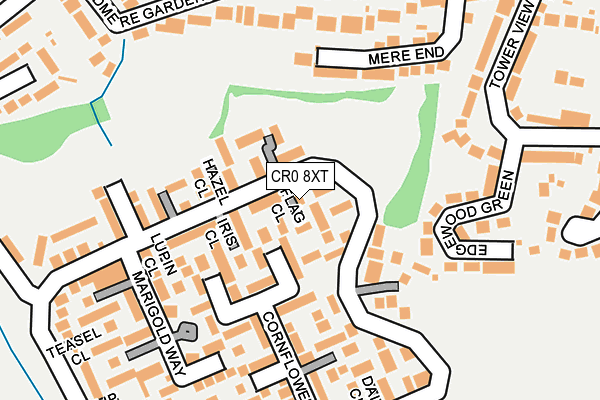 CR0 8XT map - OS OpenMap – Local (Ordnance Survey)