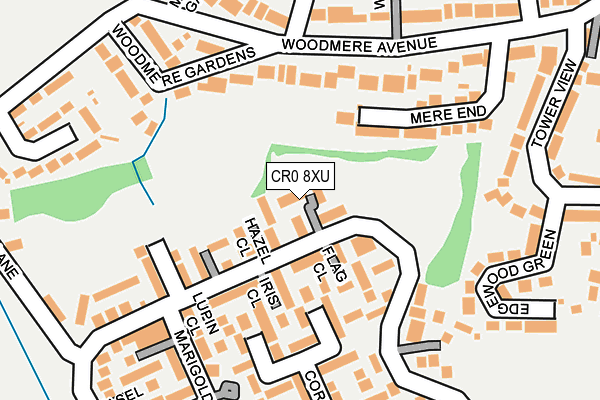 CR0 8XU map - OS OpenMap – Local (Ordnance Survey)