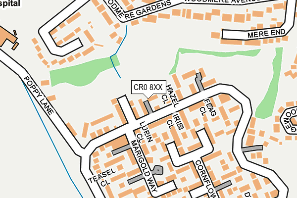 CR0 8XX map - OS OpenMap – Local (Ordnance Survey)