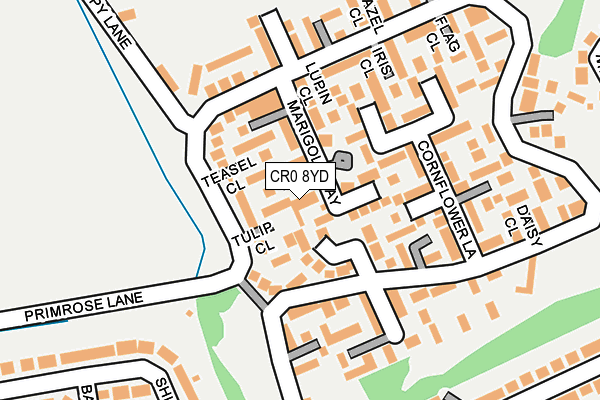CR0 8YD map - OS OpenMap – Local (Ordnance Survey)