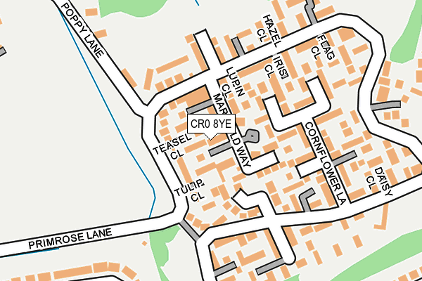 CR0 8YE map - OS OpenMap – Local (Ordnance Survey)