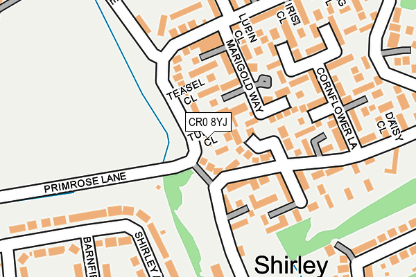 CR0 8YJ map - OS OpenMap – Local (Ordnance Survey)