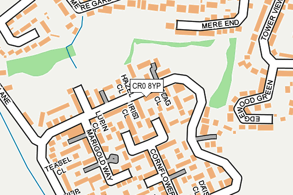 CR0 8YP map - OS OpenMap – Local (Ordnance Survey)