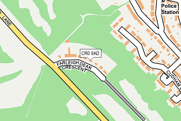 CR0 9AD map - OS OpenMap – Local (Ordnance Survey)