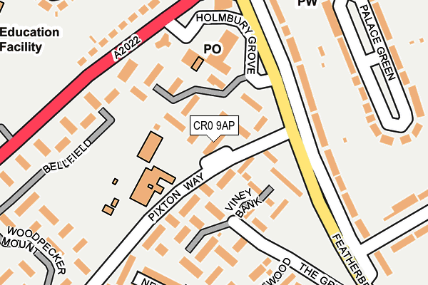 CR0 9AP map - OS OpenMap – Local (Ordnance Survey)
