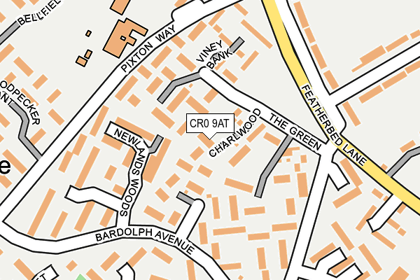 CR0 9AT map - OS OpenMap – Local (Ordnance Survey)